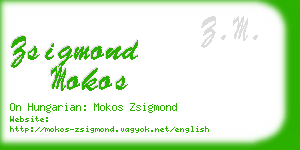zsigmond mokos business card